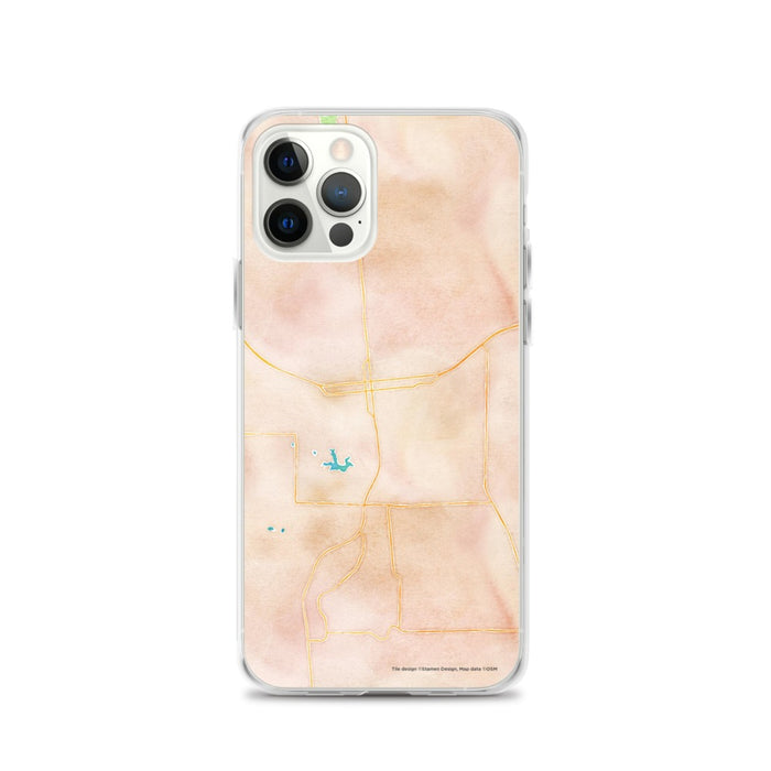 Custom Carbondale Illinois Map iPhone 12 Pro Phone Case in Watercolor