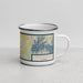 Right View Custom Carbondale Illinois Map Enamel Mug in Woodblock