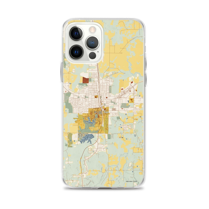 Custom Carbondale Illinois Map iPhone 12 Pro Max Phone Case in Woodblock