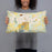 Person holding 20x12 Custom Carbondale Illinois Map Throw Pillow in Woodblock