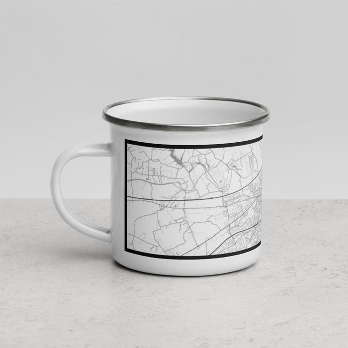 Left View Custom Carlisle Pennsylvania Map Enamel Mug in Classic
