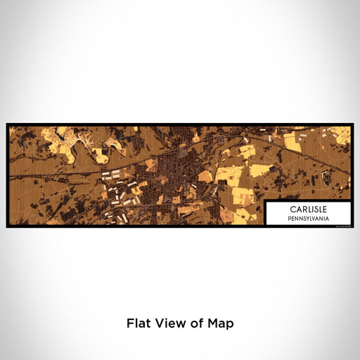 Flat View of Map Custom Carlisle Pennsylvania Map Enamel Mug in Ember