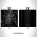 Rendered View of Carlisle Pennsylvania Map Engraving on 6oz Stainless Steel Flask in Black