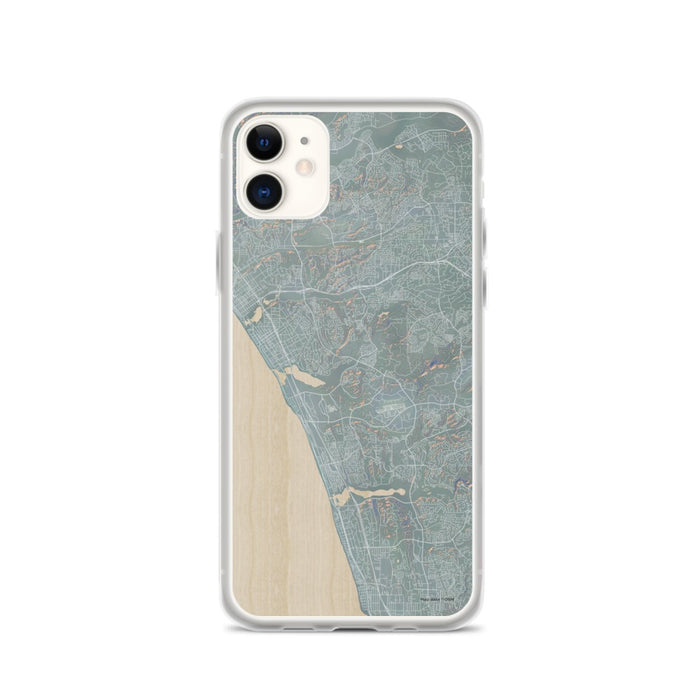 Custom iPhone 11 Carlsbad California Map Phone Case in Afternoon