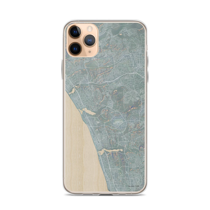 Custom iPhone 11 Pro Max Carlsbad California Map Phone Case in Afternoon