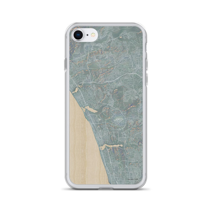 Custom iPhone SE Carlsbad California Map Phone Case in Afternoon