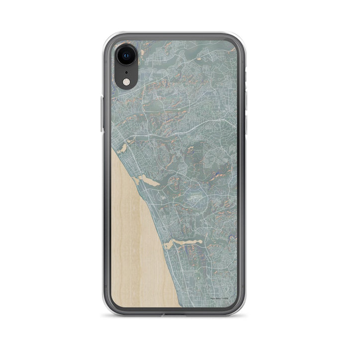 Custom iPhone XR Carlsbad California Map Phone Case in Afternoon
