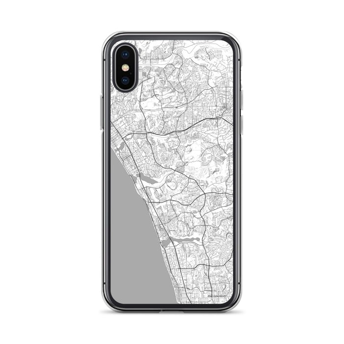 Custom iPhone X/XS Carlsbad California Map Phone Case in Classic
