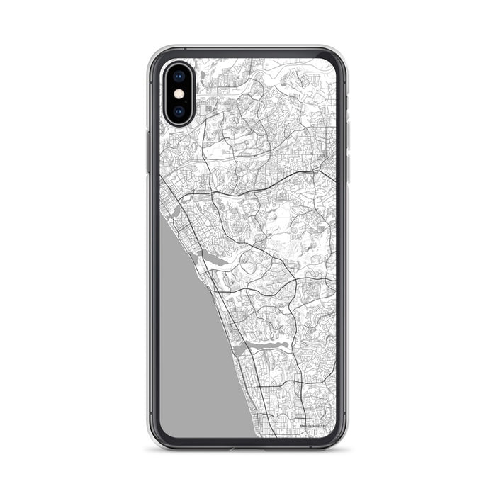 Custom iPhone XS Max Carlsbad California Map Phone Case in Classic
