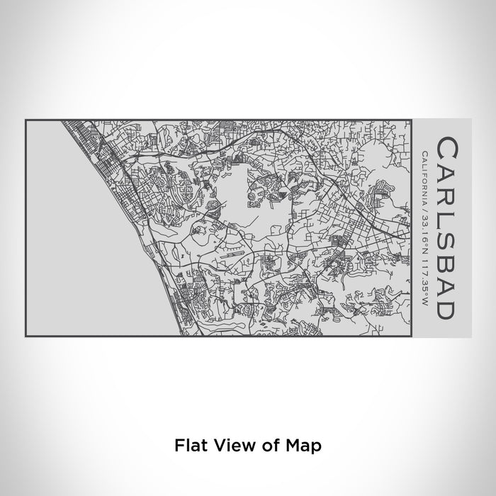 Rendered View of Carlsbad California Map Engraving on 17oz Stainless Steel Insulated Cola Bottle