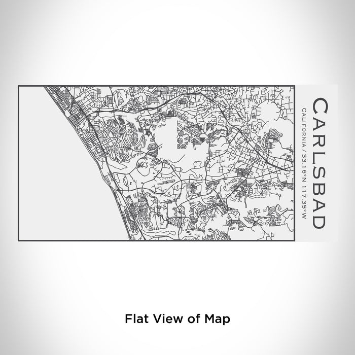 Rendered View of Carlsbad California Map Engraving on 17oz Stainless Steel Insulated Cola Bottle in White