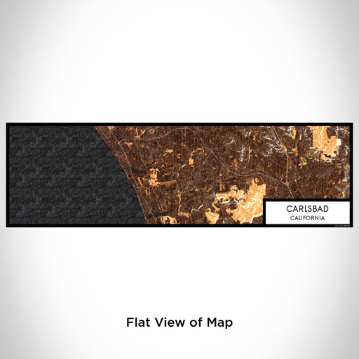 Flat View of Map Custom Carlsbad California Map Enamel Mug in Ember