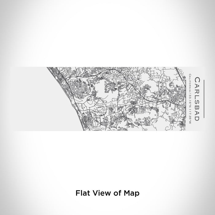 Rendered View of Carlsbad California Map Engraving on 10oz Stainless Steel Insulated Cup with Sliding Lid in White
