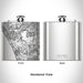 Rendered View of Carlsbad California Map Engraving on 6oz Stainless Steel Flask