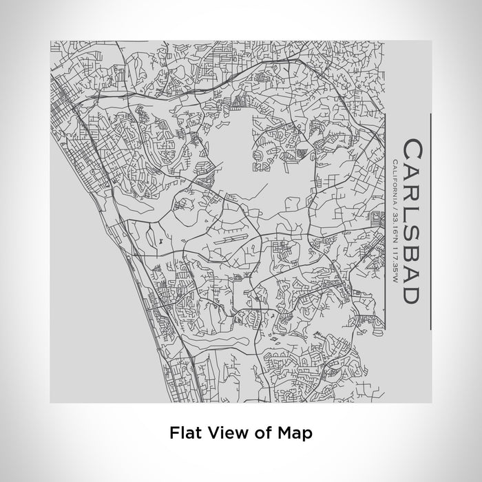 Rendered View of Carlsbad California Map Engraving on 17oz Stainless Steel Insulated Tumbler