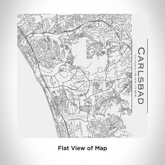 Rendered View of Carlsbad California Map Engraving on 17oz Stainless Steel Insulated Tumbler in White