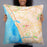 Person holding 22x22 Custom Carlsbad California Map Throw Pillow in Watercolor