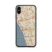 Custom iPhone X/XS Carlsbad California Map Phone Case in Woodblock