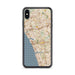 Custom iPhone XS Max Carlsbad California Map Phone Case in Woodblock