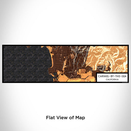 Flat View of Map Custom Carmel-by-the-Sea California Map Enamel Mug in Ember