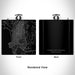 Rendered View of Carmel-by-the-Sea California Map Engraving on 6oz Stainless Steel Flask in Black