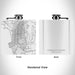 Rendered View of Carmel-by-the-Sea California Map Engraving on 6oz Stainless Steel Flask in White
