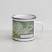 Right View Custom Carmel-by-the-Sea California Map Enamel Mug in Woodblock