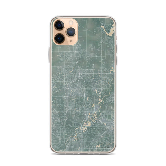 Custom iPhone 11 Pro Max Carmel Indiana Map Phone Case in Afternoon