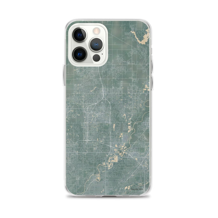Custom iPhone 12 Pro Max Carmel Indiana Map Phone Case in Afternoon