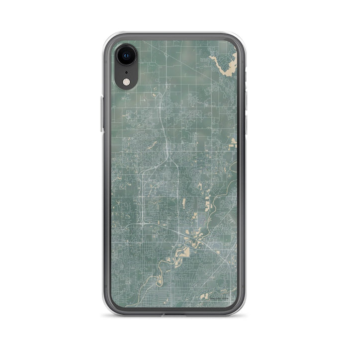 Custom iPhone XR Carmel Indiana Map Phone Case in Afternoon