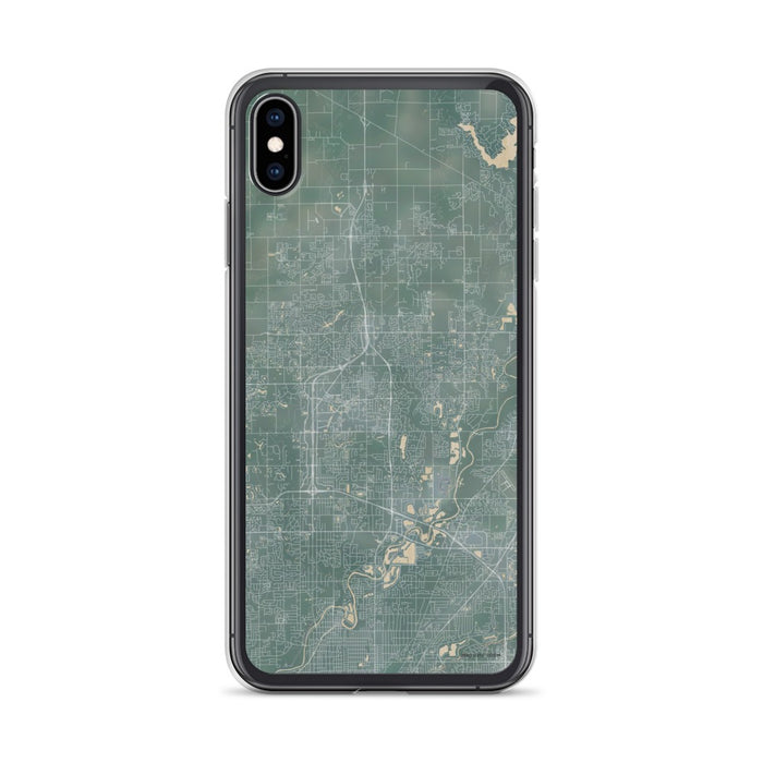 Custom iPhone XS Max Carmel Indiana Map Phone Case in Afternoon