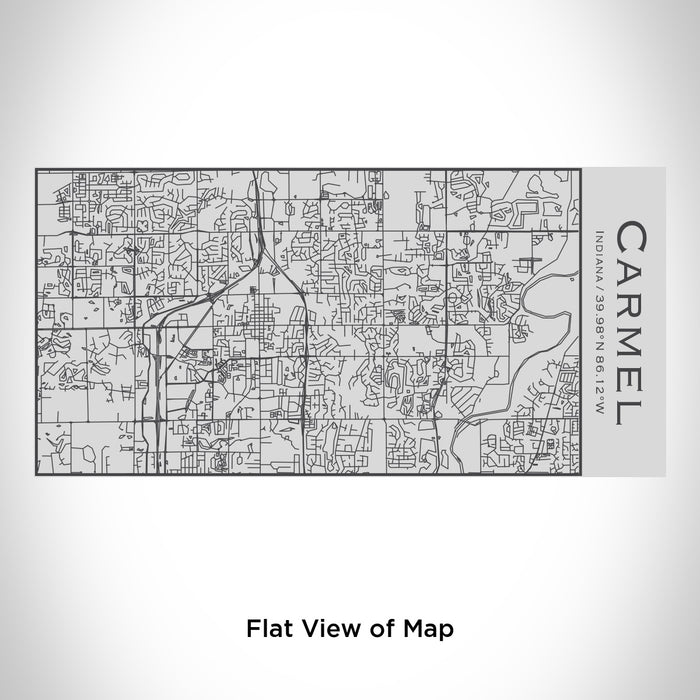 Rendered View of Carmel Indiana Map Engraving on 17oz Stainless Steel Insulated Cola Bottle