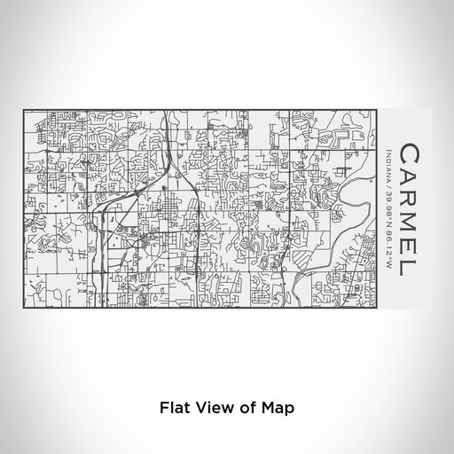 Rendered View of Carmel Indiana Map Engraving on 17oz Stainless Steel Insulated Cola Bottle in White
