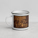 Left View Custom Carmel Indiana Map Enamel Mug in Ember