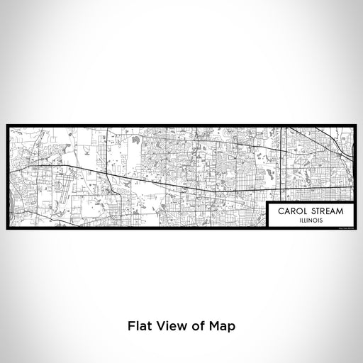 Flat View of Map Custom Carol Stream Illinois Map Enamel Mug in Classic