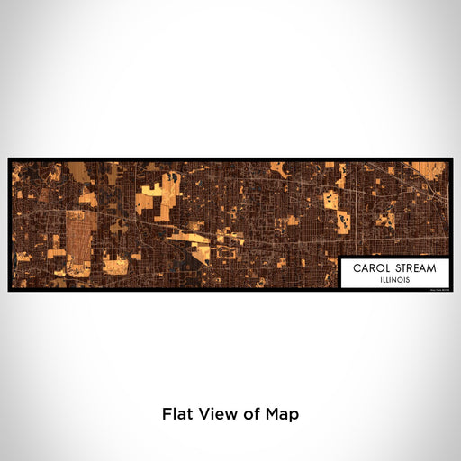 Flat View of Map Custom Carol Stream Illinois Map Enamel Mug in Ember