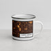 Right View Custom Carol Stream Illinois Map Enamel Mug in Ember