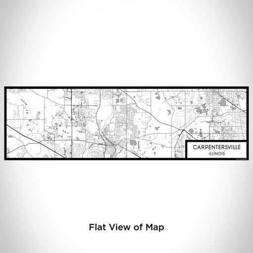Flat View of Map Custom Carpentersville Illinois Map Enamel Mug in Classic