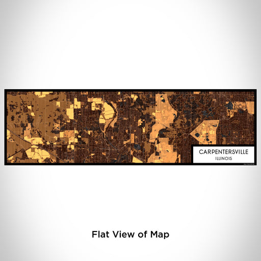Flat View of Map Custom Carpentersville Illinois Map Enamel Mug in Ember