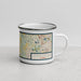 Right View Custom Carpentersville Illinois Map Enamel Mug in Woodblock