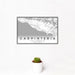 12x18 Carpinteria California Map Print Landscape Orientation in Classic Style With Small Cactus Plant in White Planter
