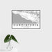 16x24 Carpinteria California Map Print Landscape Orientation in Classic Style With Tropical Plant Leaves in Water
