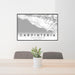 24x36 Carpinteria California Map Print Lanscape Orientation in Classic Style Behind 2 Chairs Table and Potted Plant
