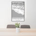 24x36 Carpinteria California Map Print Portrait Orientation in Classic Style Behind 2 Chairs Table and Potted Plant