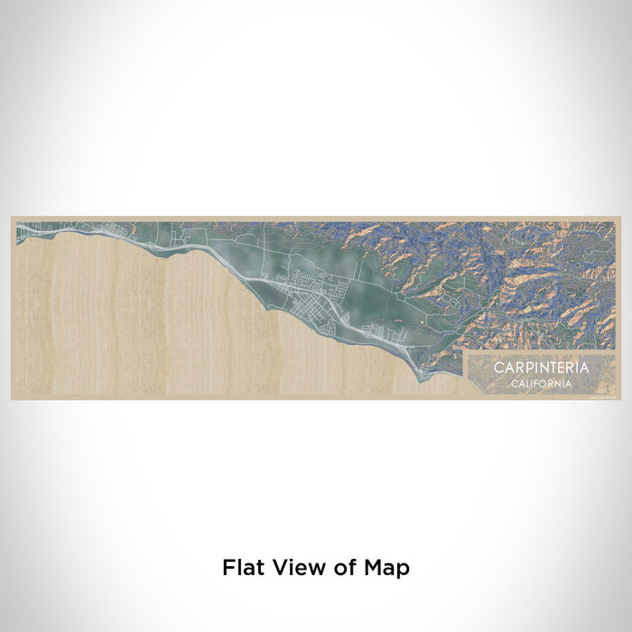 Flat View of Map Custom Carpinteria California Map Enamel Mug in Afternoon