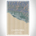 Carpinteria California Map Print Portrait Orientation in Afternoon Style With Shaded Background
