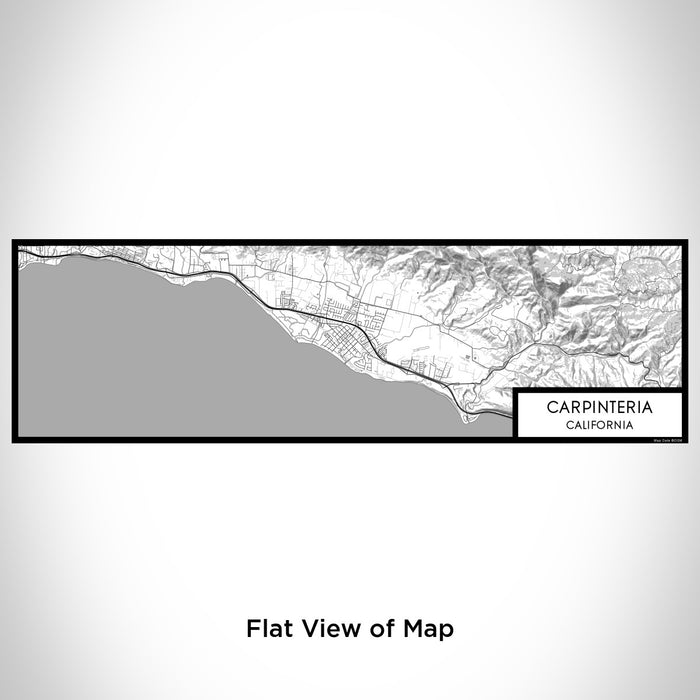 Flat View of Map Custom Carpinteria California Map Enamel Mug in Classic