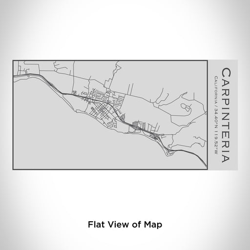 Rendered View of Carpinteria California Map Engraving on 17oz Stainless Steel Insulated Cola Bottle