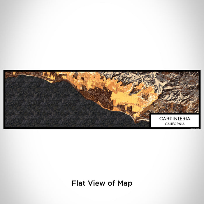Flat View of Map Custom Carpinteria California Map Enamel Mug in Ember