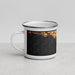 Left View Custom Carpinteria California Map Enamel Mug in Ember